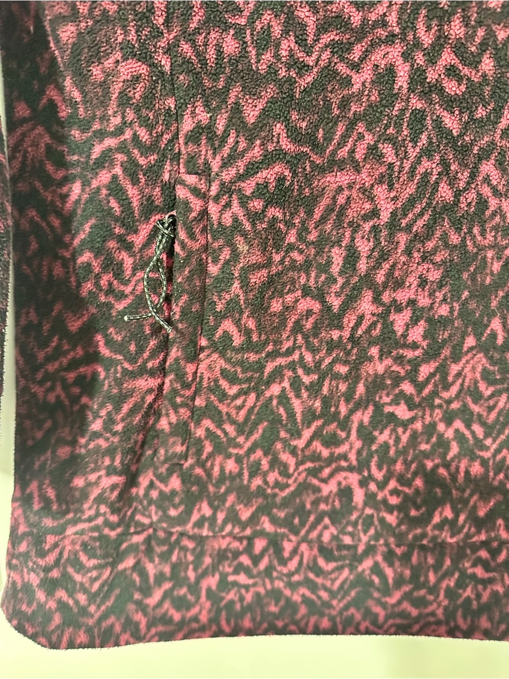 Columbia Ali Peak Fleece Cowl Neck Tunic Pink Black Patterened Size Small - Picture 6 of 12